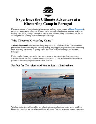 Experience the Ultimate Adventure at a Kitesurfing Camp in Portugal