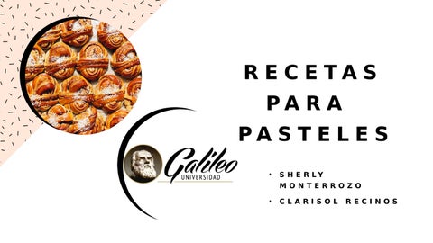 RECETAS para  PASTELES