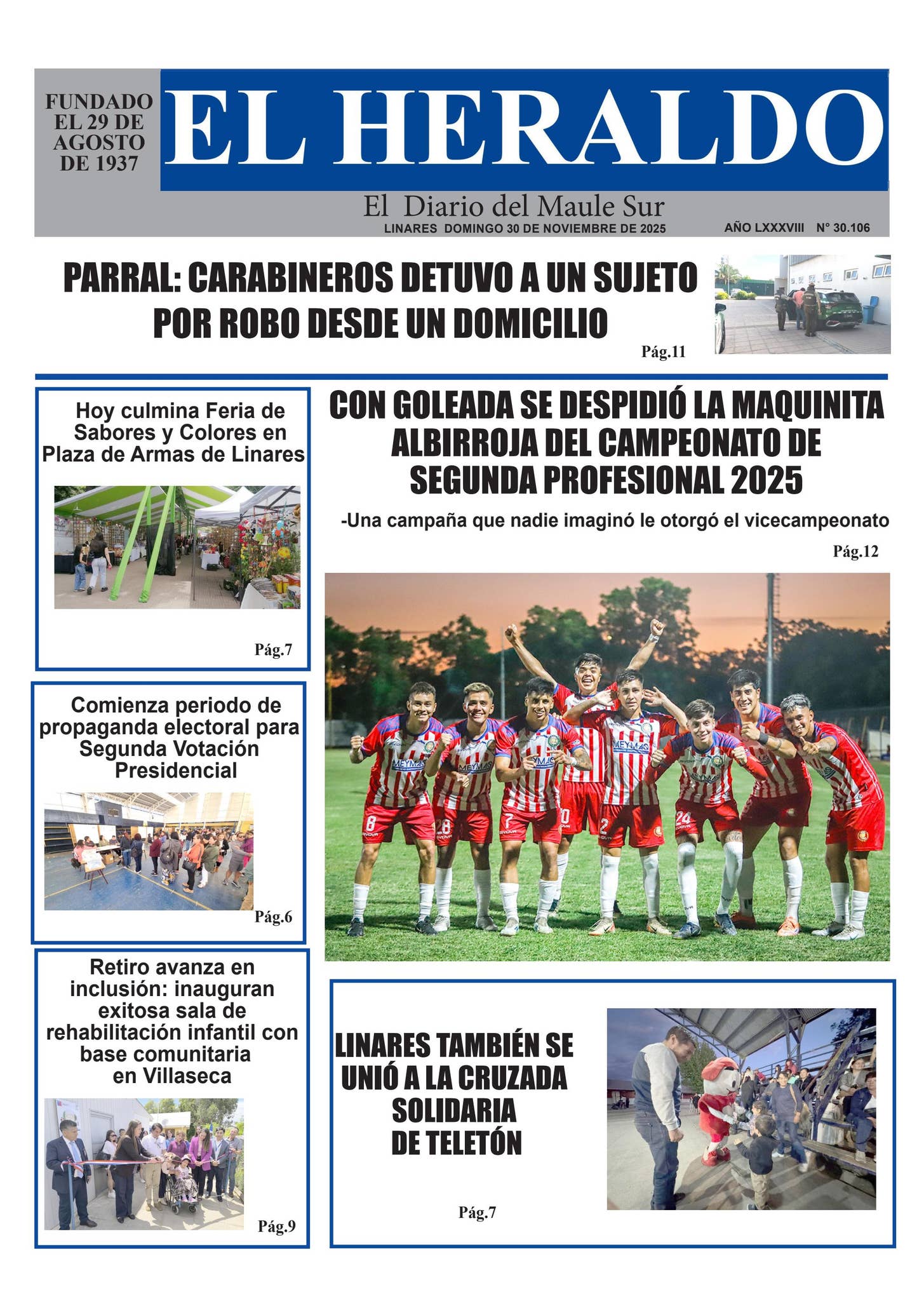 Domingo 30 de noviembre 2025