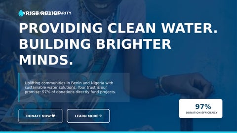 Bringing Lifesaving Water to Communities in Need Communities Through Water Project Charity PPT