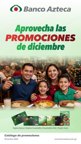 Catálogo de promociones con tarjetas de Banco Azteca - diciembre 2025