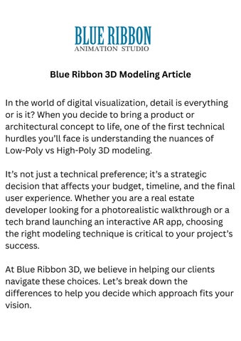 Blue Ribbon article