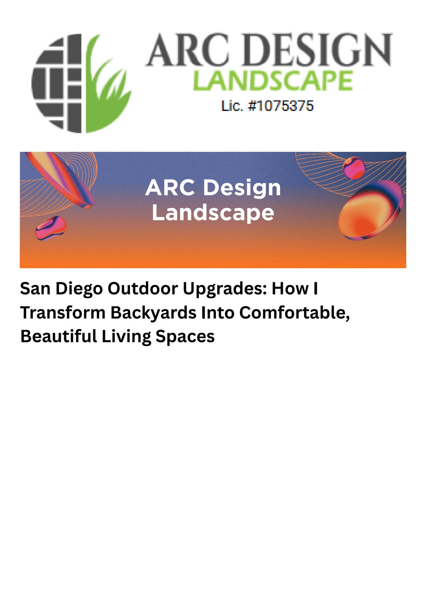 ARC Design Landscape by arcdesignlandscape - Issuu