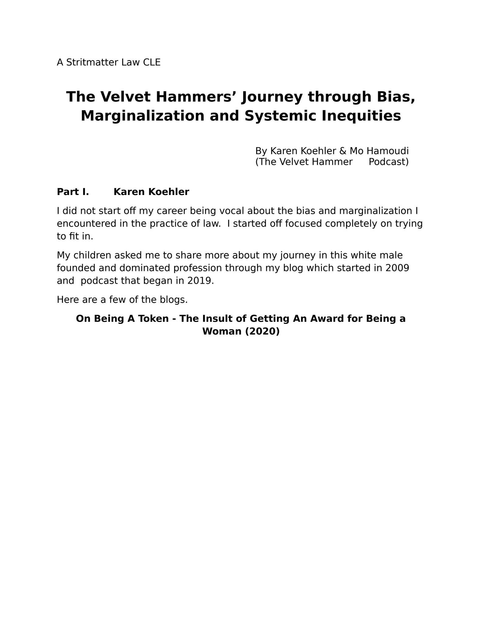 The Velvet Hammers' Journey through Bias, Marginalization, and Systemic ...