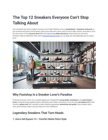 The Top 12 Sneakers Everyone Can’t Stop Talking About 