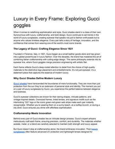 Luxury in Every Frame_ Exploring Gucci goggles