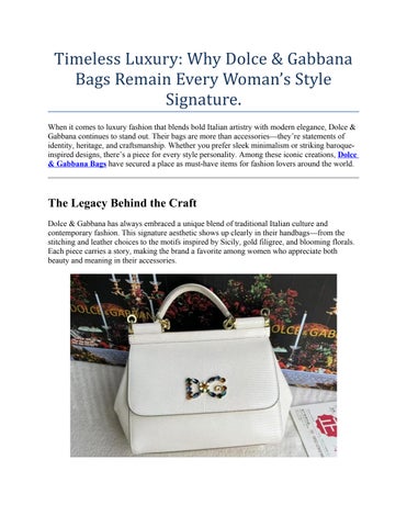 Dolce & Gabbana Handbags