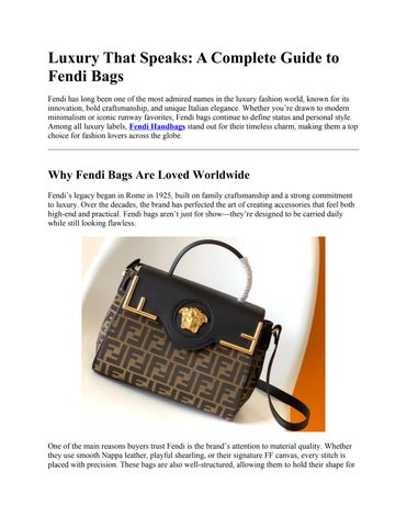 Fendi Handbags