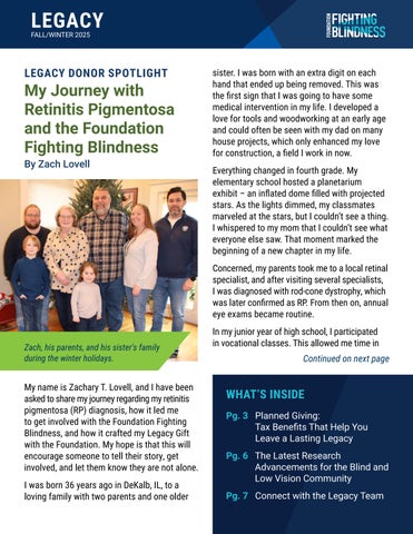 Fall Winter 2025 Legacy Newsletter