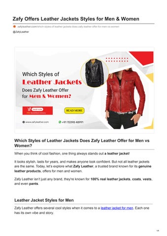 zafyleather.com-Zafy Offers Leather Jackets Styles for Men  Women