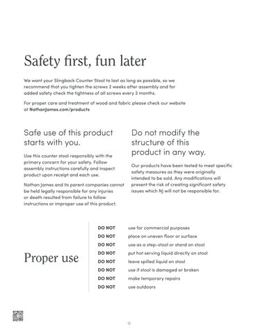 Linus Slingback Counter 凳 Instruction Sheet 21506 第 12 页