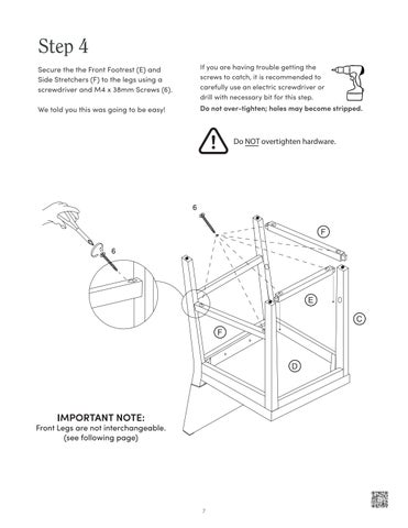 Linus Slingback Counter 凳 Instruction Sheet 21506 第 7 页