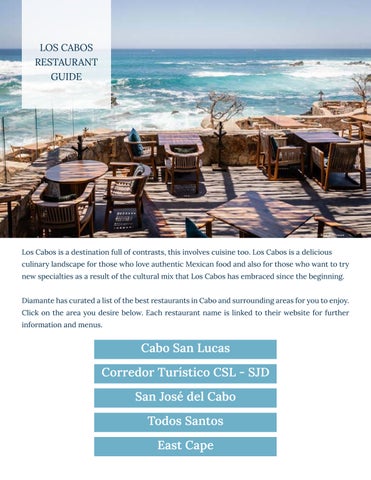 Los Cabos Restaurant Guide - 2025