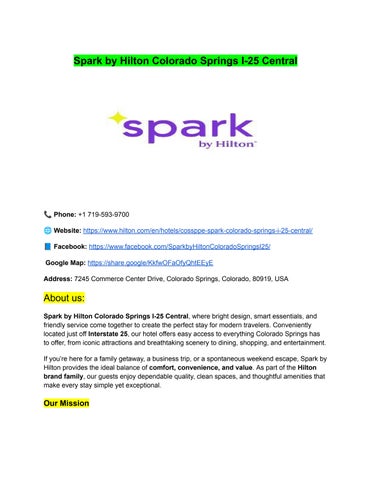 Spark by Hilton Colorado Springs I-25 Central