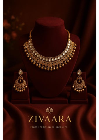 Traditional Gold-Plated Necklace Set for Women