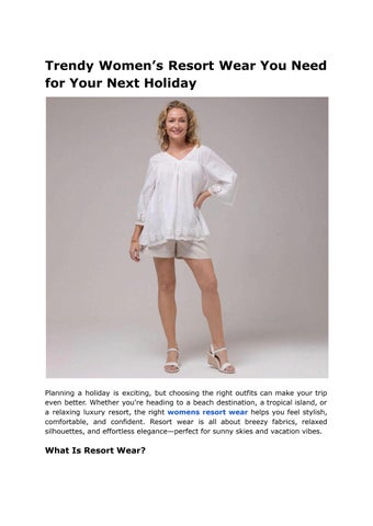 womens Resort wear