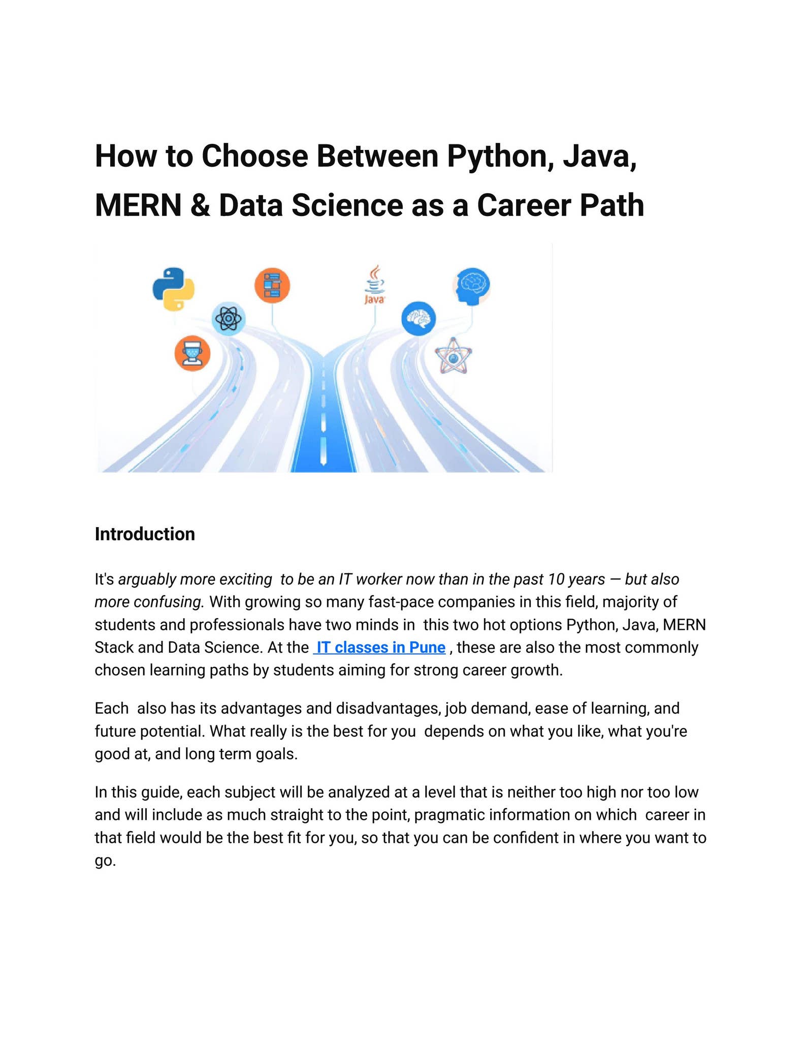 How to Choose Between Python, Java, MERN & Data Science as a Career ...
