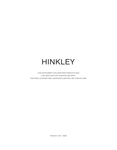 Hinkley 室内 + 卫浴 Supplement January 2026 第 2 页