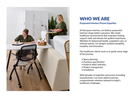 bluespace interiors 家具目录 · - Healthcare 室内 Solutions 第 2 页