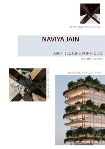 ARCHITECTURE PORTFOLIO - NAVIYA JAIN