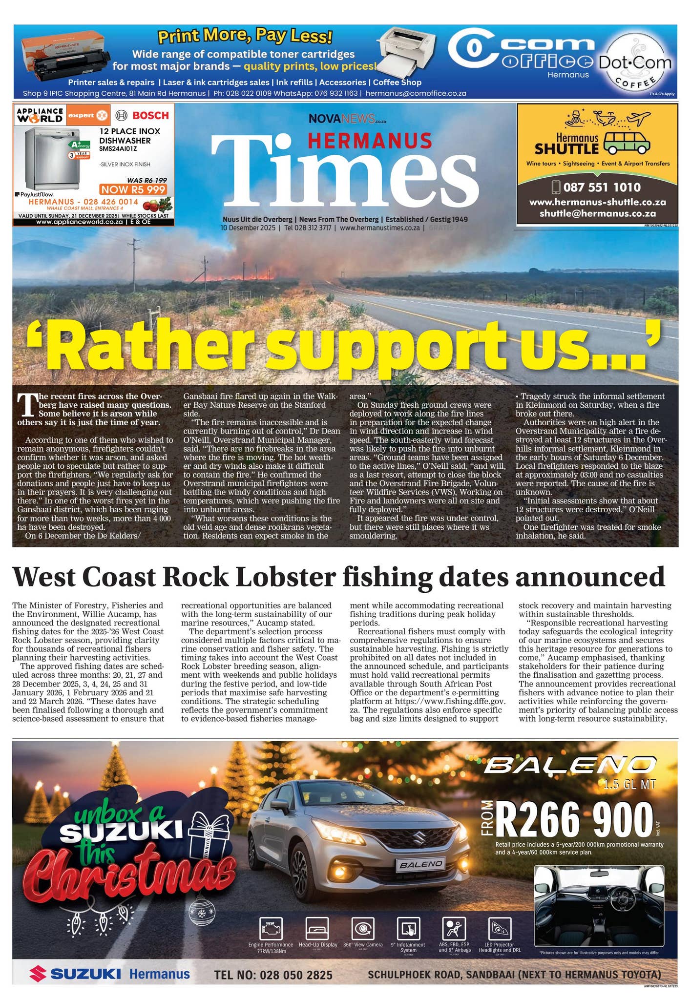 Hermanus Times - E-edition-10 December 2025 by Novus Media - Issuu