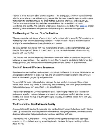 Style That Feels Like Second Skin