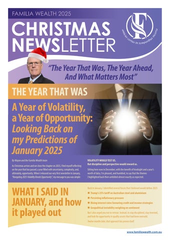 Year End Newsletter - 2025 