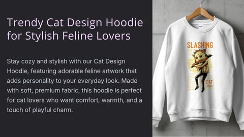 Looking for a stylish and cozy cat design hoodie to upgrade your wardrobe?