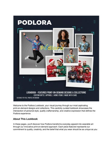 Podlora Lookbook Featured Print-on-Demand Designs & Collections