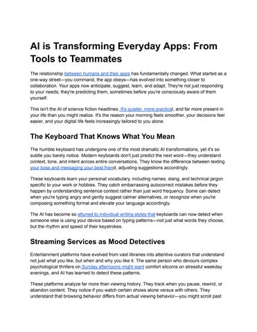 AI is Transforming Everyday Apps
