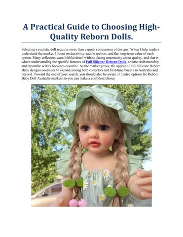 Full Silicone Reborn Dolls