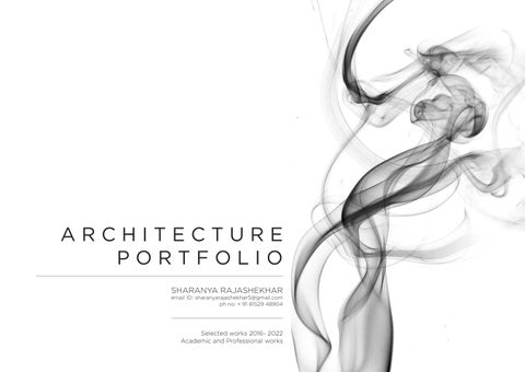 ARCHITECTURE PORTFOLIO_SHARANYA. R