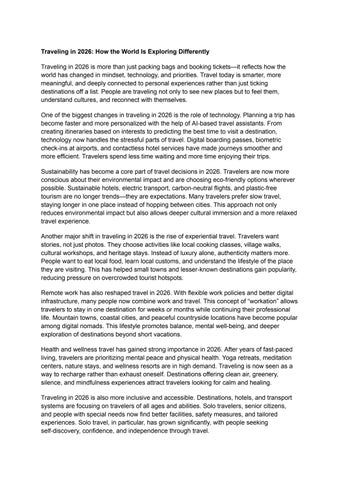 Traveling in 2026_ How the World Is Exploring Differently