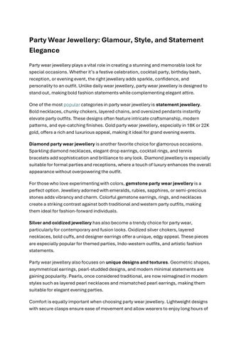 Party Wear Jewellery