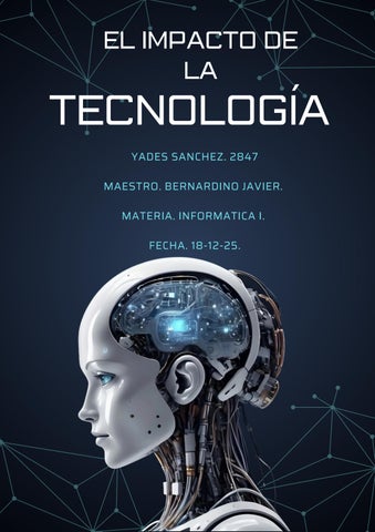 Documento A4 portada de proyecto tecnología futurista tecnológico oscuro