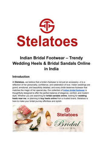 Indian Bridal Footwear in India | Bridal Sandals & Wedding Heels by Stelatoes