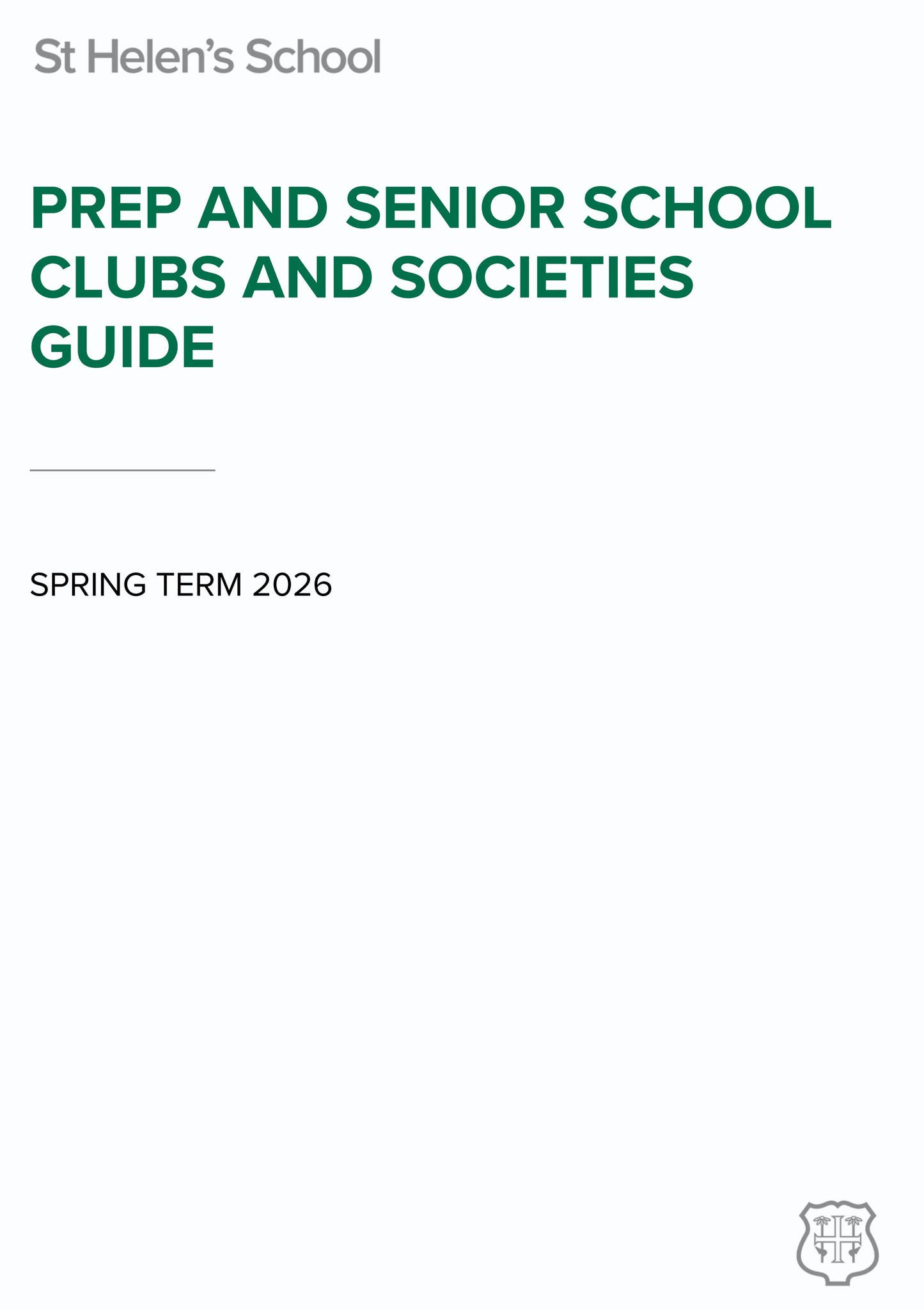 Co-Curricular Guide Spring Term 2026 by St Helen's School - Issuu