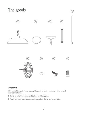 nathanjameshome 灯饰目录 · Belleville 吊灯 Instruction Sheet 12040 第 4 页