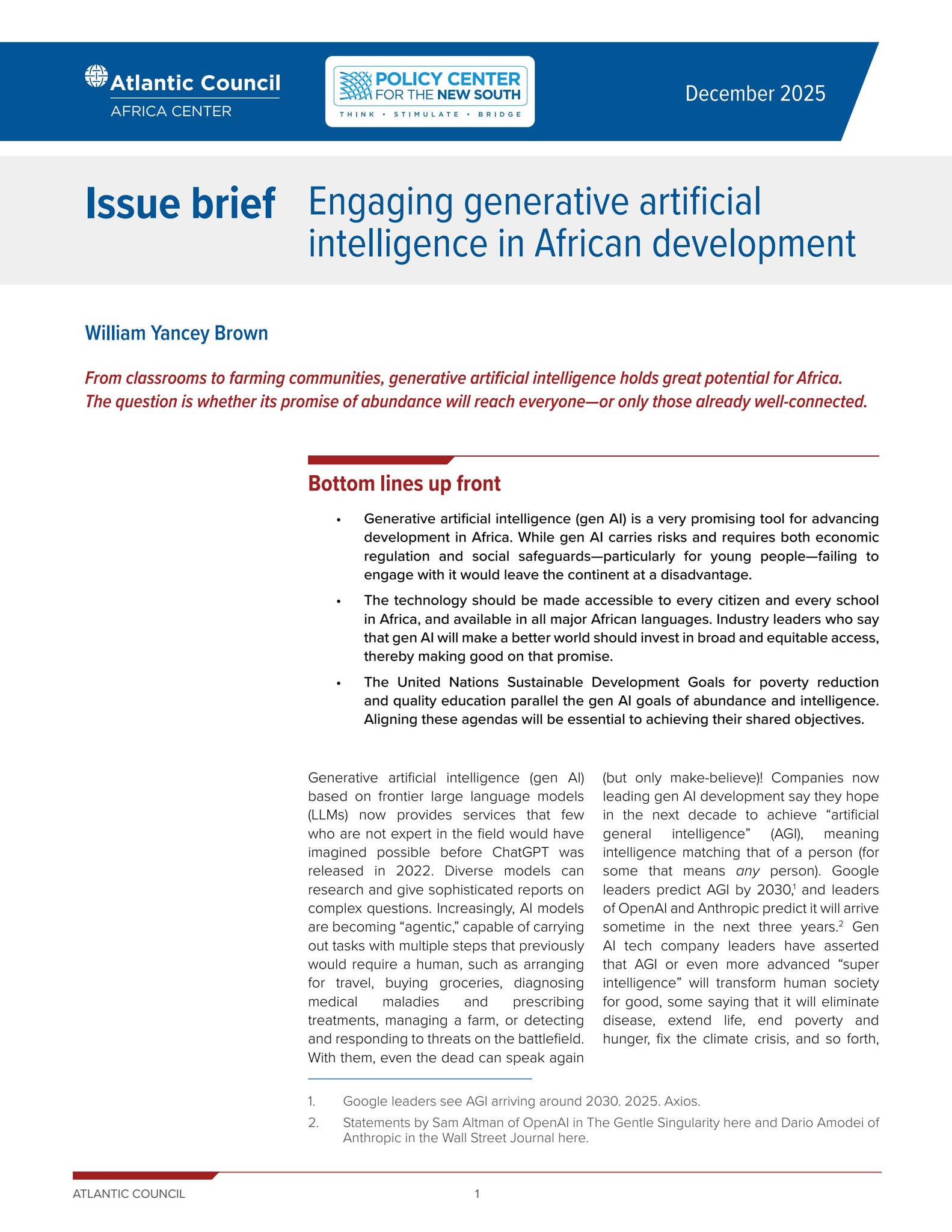 engaging generative artificial intelligence in african development by ...