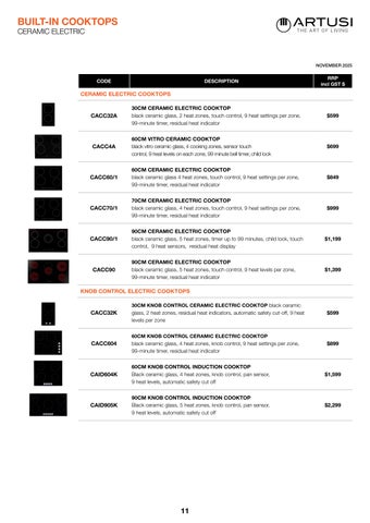Artusi 零售 PL – RRP only November 2025 第 11 页