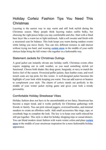 Holiday Corteiz Fashion Tips You Need This Christmas