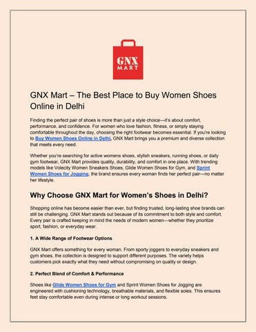 GNX Mart – The Best Place to Buy Women Shoes Online in Delhi