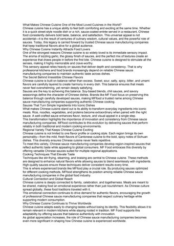 What Makes Chinese Cuisine One of the Most Loved Cuisines in the World?