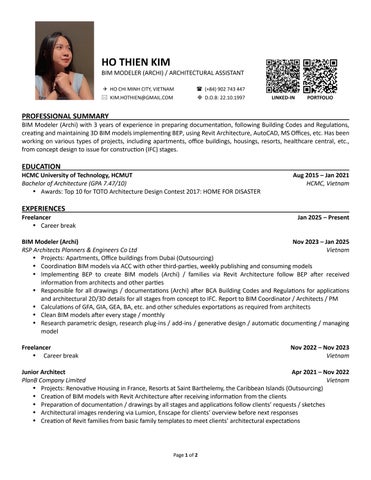 HoThienKim_BimModeler_Resume by Thiên Kim Hồ - Issuu