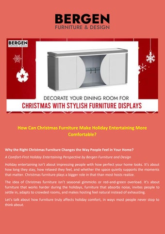 How Can Christmas Furniture Make Holiday Entertaining More Comfortable?