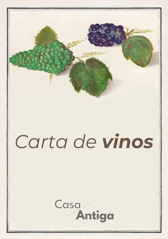 Carta de vinos vintage