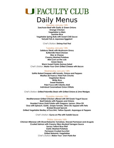 Faculty Club Fall -2026