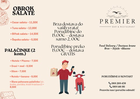 Red Green Italian Pizza Menu Trifold Brochure