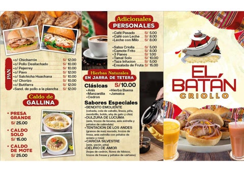 DESAYUNO EL BATAN CRIOLLO 