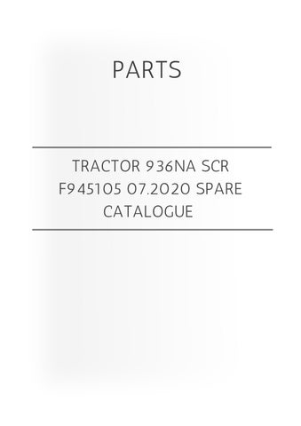 936NA SCR Tractor Spare Parts Catalogue - F945105 - 07.2020